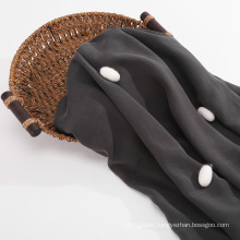6A black super soft sand washing silk habotai silk fabric